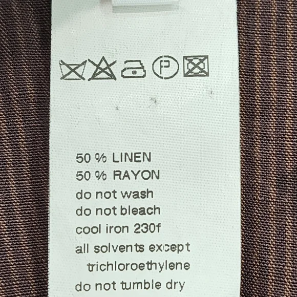 Lilith Women's Linen Blend Pinstripes Button Front Top - Picture 6 of 6